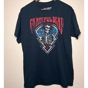 🧠 Grateful Dead Skeleton Graphic Tee – Joe Cool Size M